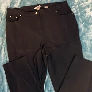 Black Womens 18W Stretch Pants